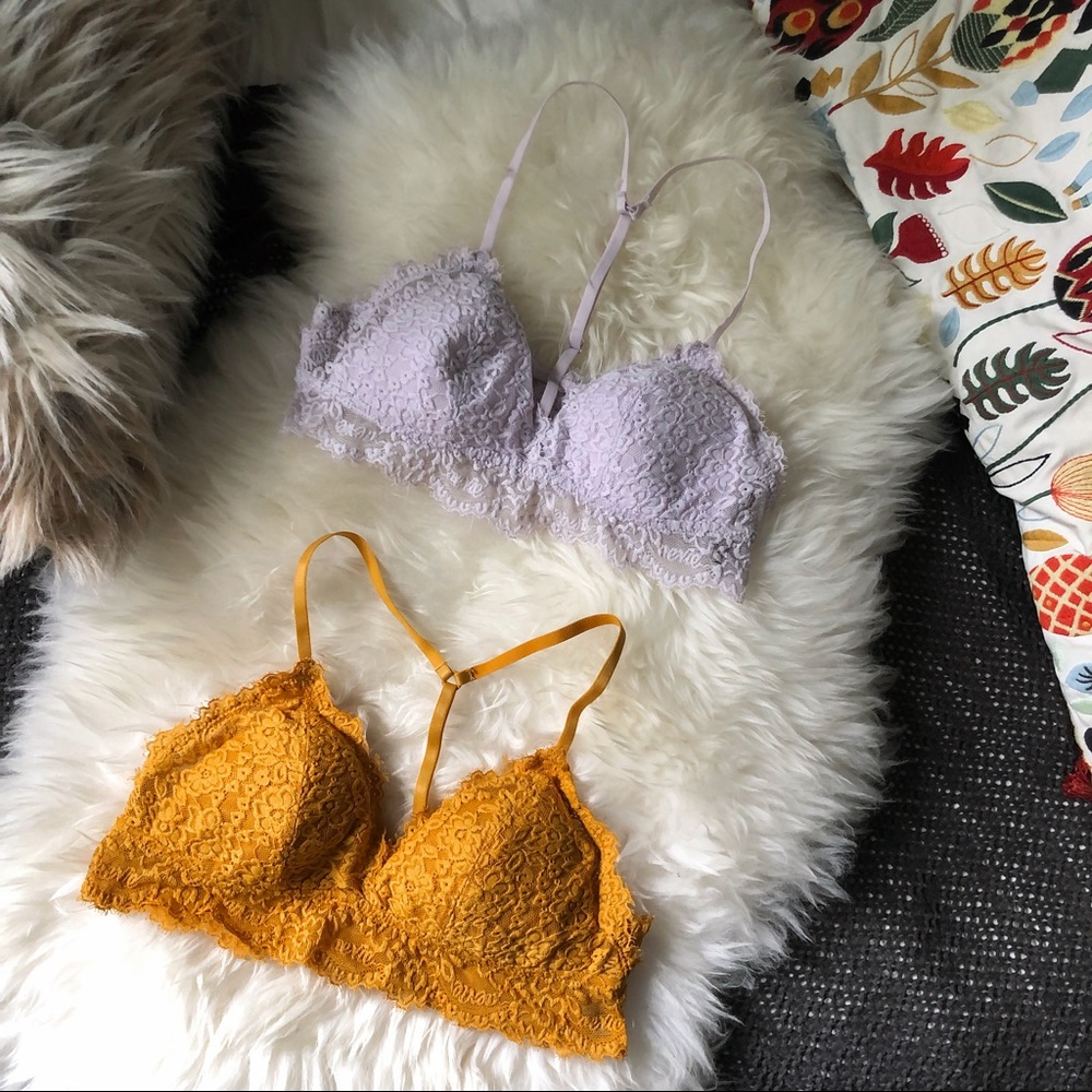 Aerie | Eyelash Lace Padded Bralettes | S